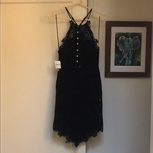 Free people black lace dress